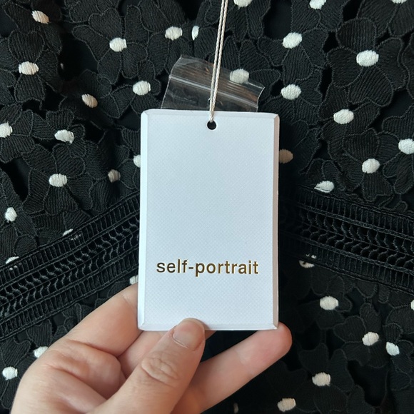 NWT Self Portrait Daisy Dot Lace Romper Sz 4 - Picture 6 of 7